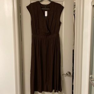 NWT chocolate brown midi dress